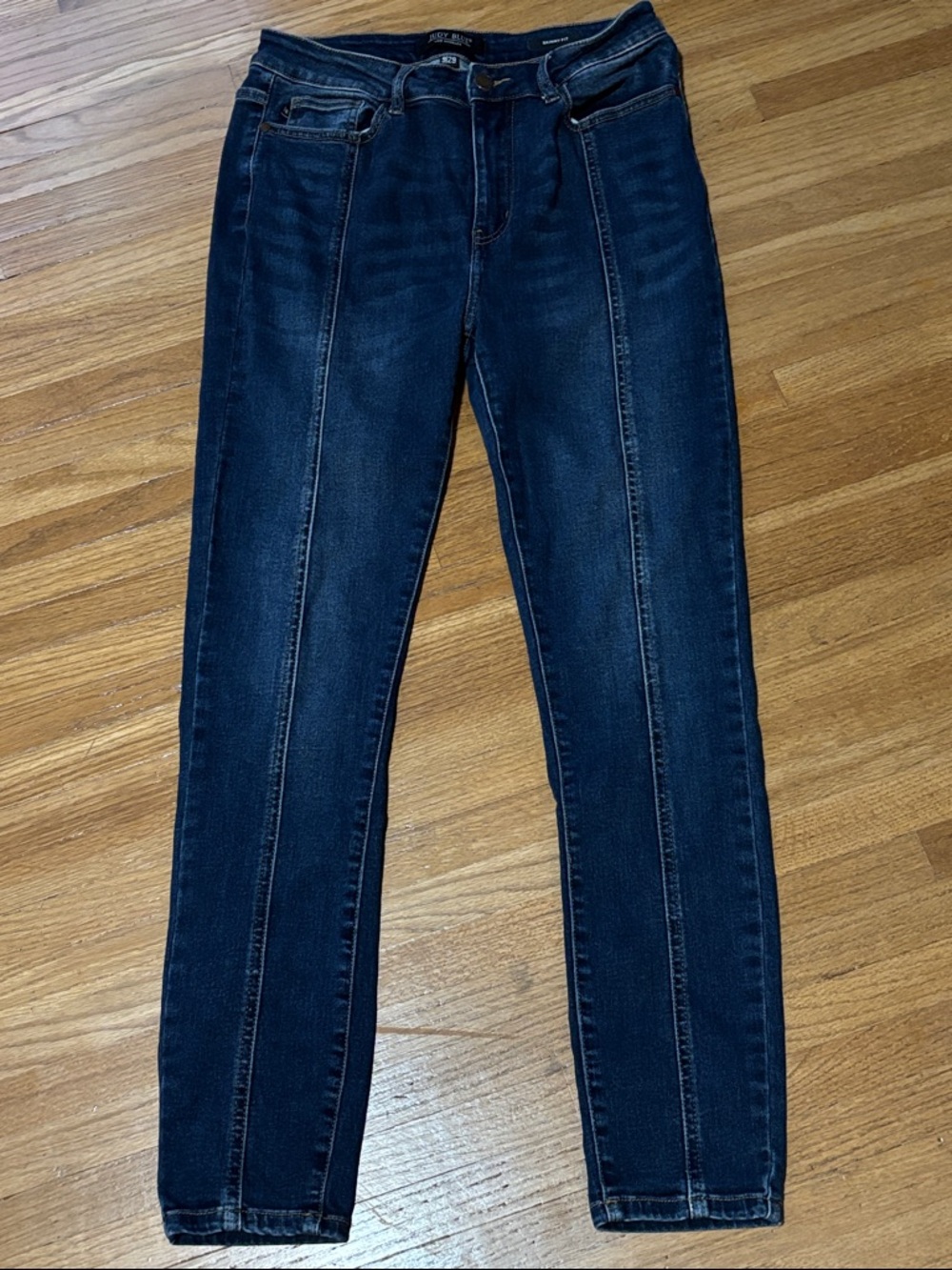Judy Blue Dark Blue Skinny Jeans with Center Seams